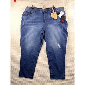 Plus Size Democracy AbTechnology Distressed Ankle Jeans - Size 24W